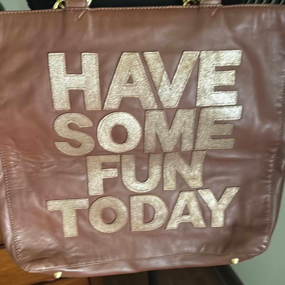 Have Some Fun Today Brown Josie Tote Bag - Picture 2 of 12